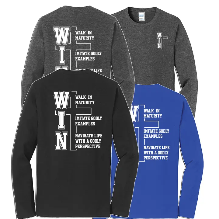 CORNERSTONE CHRISTIAN T-shirt - Long Sleeve with choice of color