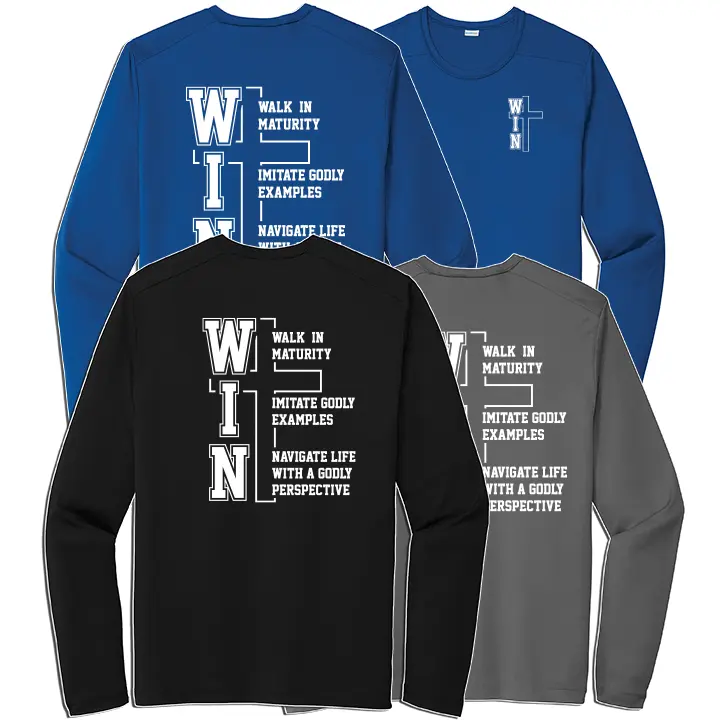 CORNERSTONE CHRISTIAN T-shirt - Long Sleeve Dri-fit with choice of color