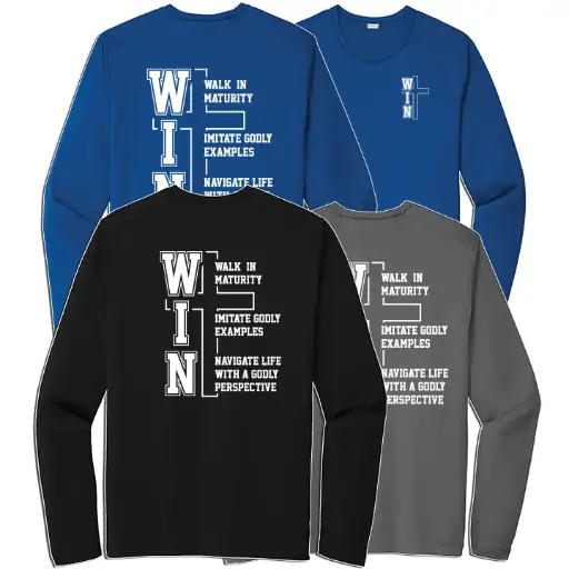 CORNERSTONE CHRISTIAN T-shirt - Long Sleeve Dri-fit with choice of color