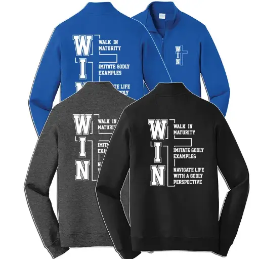 CORNERSTONE CHRISTIAN 1/4-zip Sweatshirt with choice of color